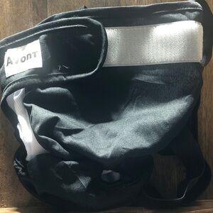Avon Black Dog Diaper with suspenders